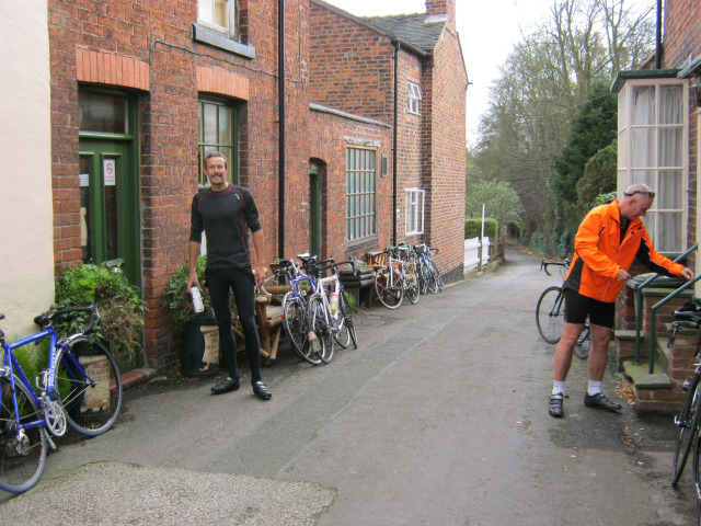 The Old Priests House Cafe in
        <br>Audlem, always popular with cyclists